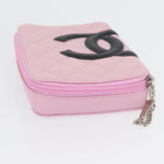 Chanel Cambon Zip Around Cosmetic Case Quilted Leather - image 4