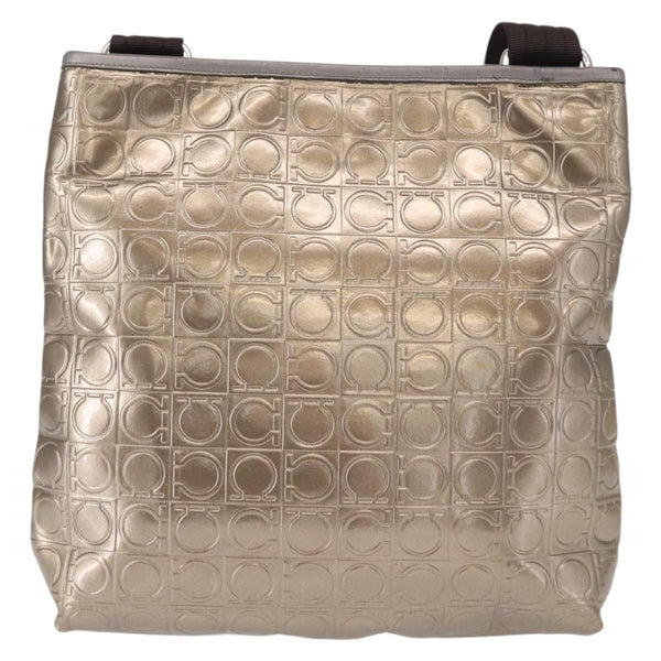 Salvatore Ferragamo Gancini Shoulder Bag Patent Leather