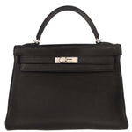 Hermes Kelly Handbag Black Togo with Gold Hardware 32 - image 1