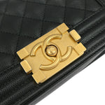 Chanel Boy Flap Bag Quilted Caviar Small - image 8