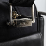 Versace Front Pocket Shoulder Bag Leather and Canvas - image 12