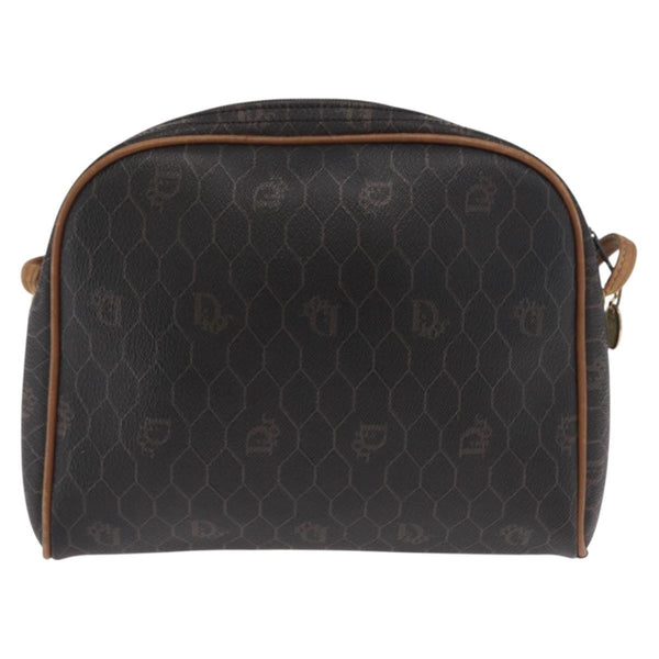 Christian Dior Vintage Honeycomb Shoulder Bag Canvas and Leather