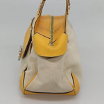 Salvatore Ferragamo Gancini handbag Canvas and Leather - image 4