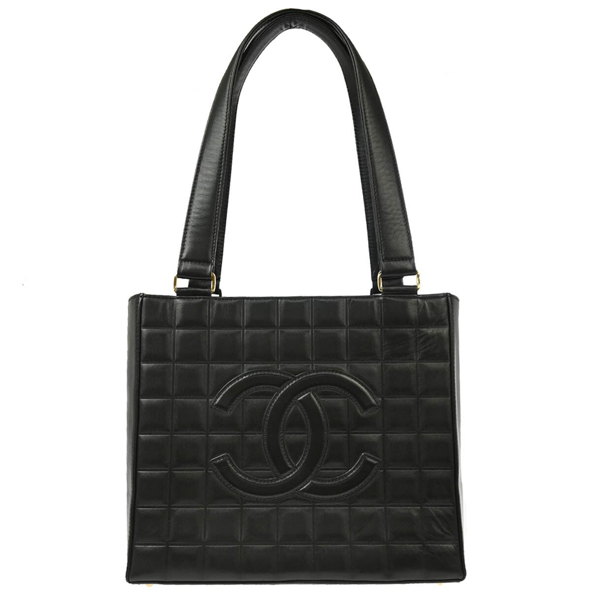Chanel Chocolate Bar CC Tote Quilted Leather Small - image 1