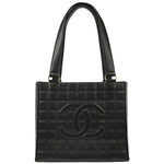 Chanel Chocolate Bar CC Tote Quilted Leather Small - image 1