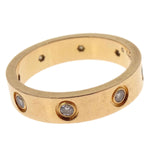 Cartier Love Wedding Band 8 Diamonds Ring 18K Yellow Gold with Diamonds - image 2