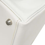 Hermes Kelly Handbag White Epsom with Palladium Hardware 28 - image 9