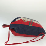 Gucci Logo Drawstring Backpack Striped Canvas Large - image 4