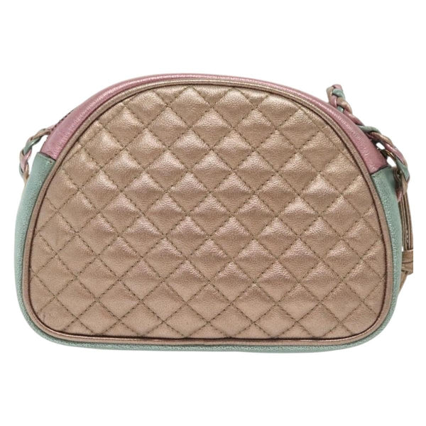 Gucci Trapuntata Camera Shoulder Bag Quilted Laminated Leather Small