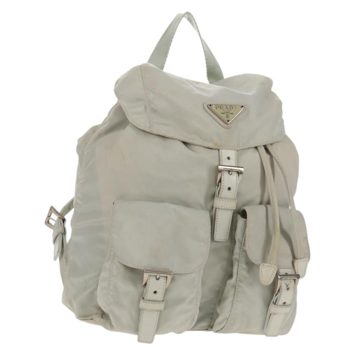 Prada Double Pocket Backpack Chain Shoulder Bag Re-Nylon Mini - image 1