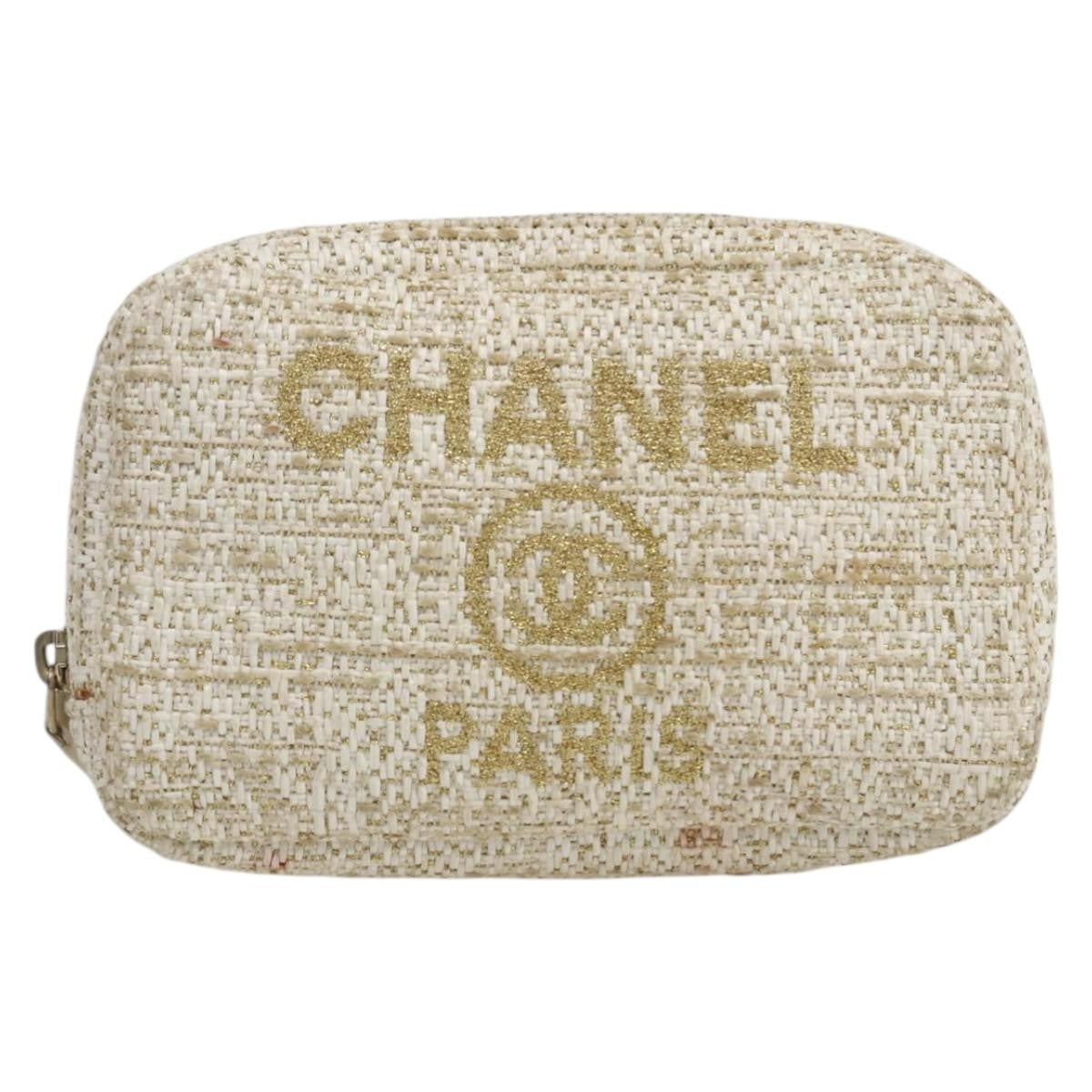 Chanel Deauville Curvy Cosmetic Pouch Tweed - image 1