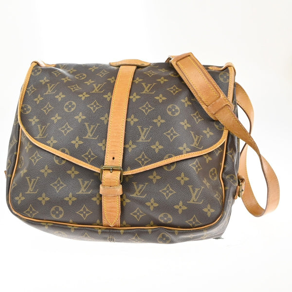 Louis Vuitton Saumur Handbag Monogram Canvas 35