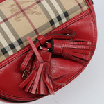Burberry Maydown Crossbody Bag Haymarket Coated Canvas and Leather Small - image 12