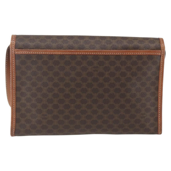 Celine Vintage Macadam Shoulder Bag Canvas and Leather