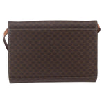 Celine Vintage Macadam Circle Logo Shoulder Bag Canvas and Leather - image 2