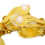Chanel Vintage CC Heart Cut Out Drop Clip-On Earrings Metal - image 3