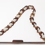 Chanel Wooden Frame Striped Shoulder Bag Leather - image 16