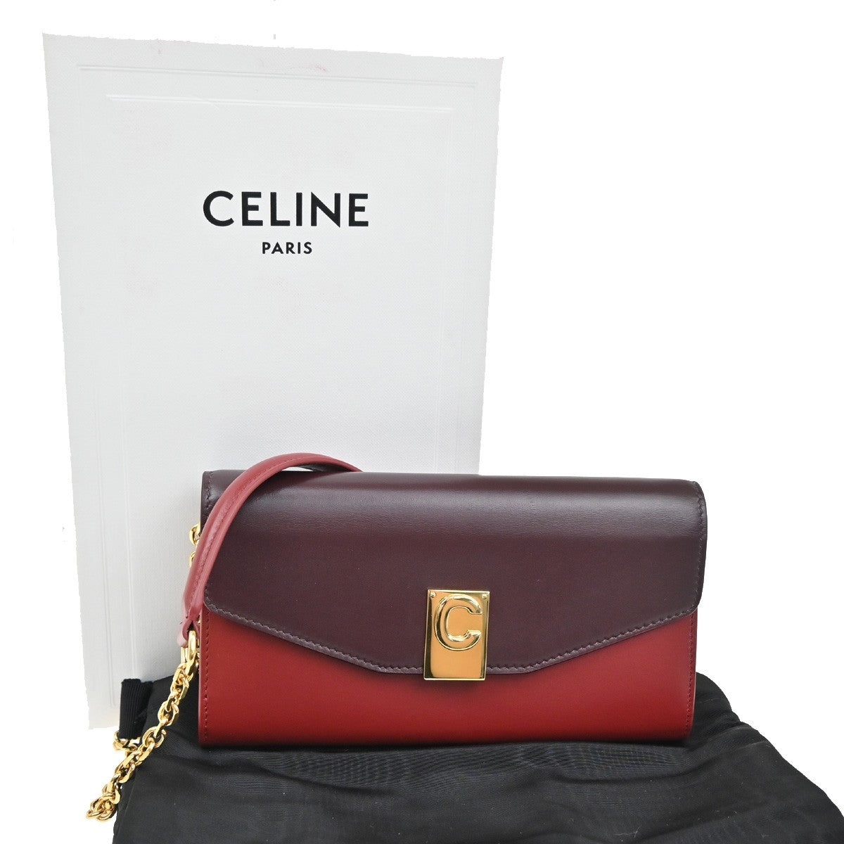 Celine C Wallet on Chain Leather - image 1