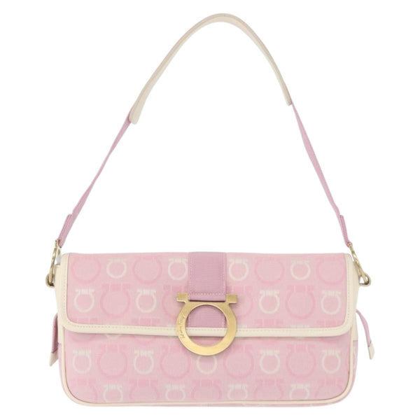 Salvatore Ferragamo Gancini Shoulder Bag Canvas - image 1