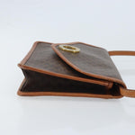 Celine Vintage Macadam Circle Logo Shoulder Bag Canvas and Leather - image 3