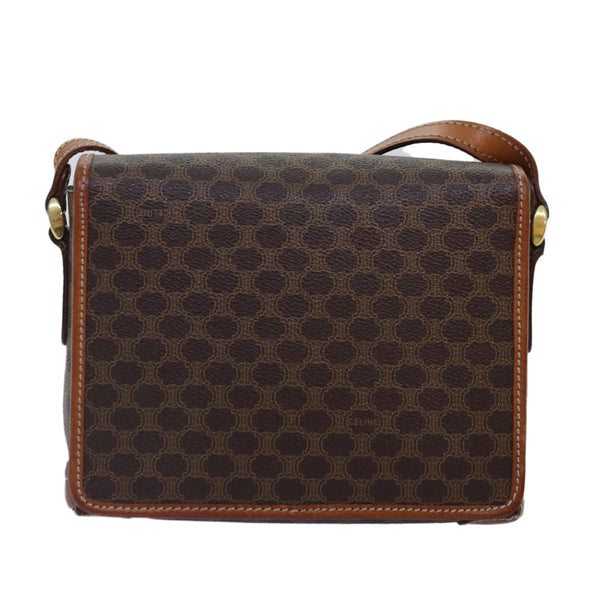 Celine Vintage Macadam Shoulder Bag Canvas and Leather