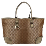Gucci Heart Bit Open Tote GG Canvas with Leather Large - image 1