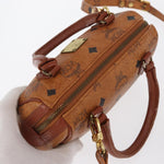 MCM Visetos Handbag Canvas and Leather - image 13