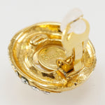 Chanel Vintage Round Clip-On Earrings Metal with Faux Pearl - image 6