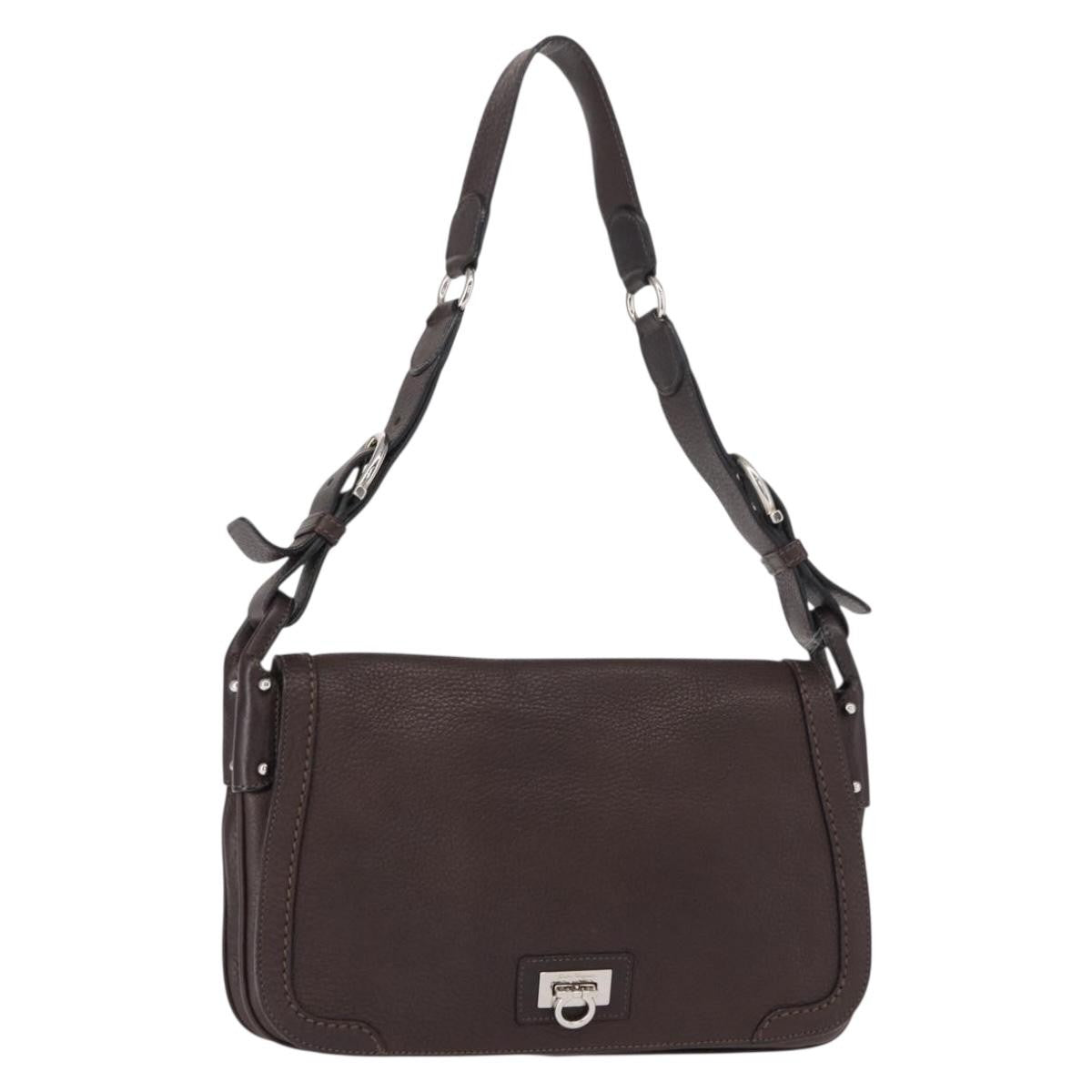 Salvatore Ferragamo Gancini Shoulder Bag Leather - image 1