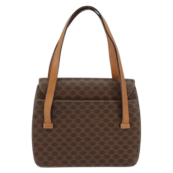 Celine Vintage Macadam Handbag Canvas and Leather
