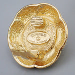 Chanel Vintage CC Flower Clip-On Earrings imitation pearls in gold plated - image 10