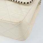 Chanel Vintage Punched Edge Classic Single Flap Bag Quilted Lambskin Medium - image 9