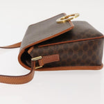 Celine Vintage Macadam Circle Logo Shoulder Bag Canvas and Leather - image 4