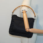 Gucci Vintage Bamboo Handle Bag Nylon - image 14