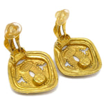 Chanel CC Rhombus Clip-On Earrings Metal - image 3