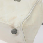 Chanel Vintage Logo Bowler Bag Quilted Canvas Medium - image 8