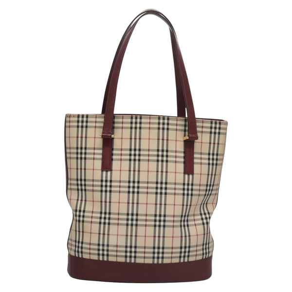 Burberry Nova Check Tote Canvas and Leather