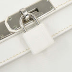 Hermes Kelly Handbag White Epsom with Palladium Hardware 28 - image 10
