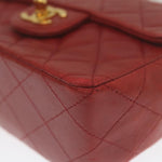 Chanel Vintage Square Chain Handle Flap Bag Quilted Lambskin Mini - image 9