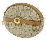 Christian Dior Honeycomb Zip Coin Purse Canvas and Leather - image 3