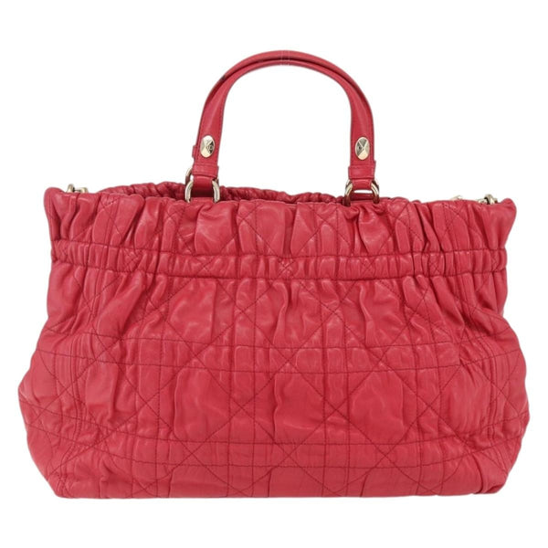 Christian Dior Delices Tote Cannage Quilt Leather Medium