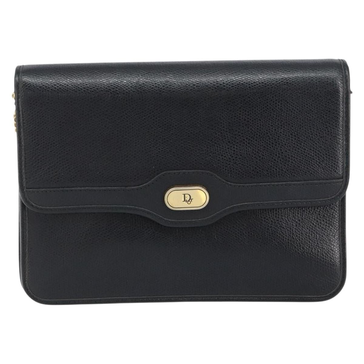 Christian Dior Vintage CD Chain Flap Shoulder Bag Leather - image 1