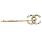 Chanel CC Hair Pin Set Metal with Faux Pearl - image 1