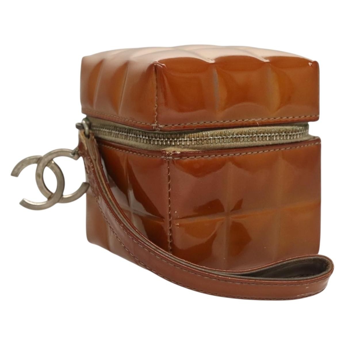 Chanel Rubiks Cube Wristlet Quilted Patent - image 1
