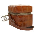 Chanel Rubiks Cube Wristlet Quilted Patent - image 1