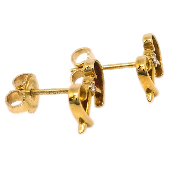 Tiffany & Co. Paloma Picasso Double Loving Heart Earrings 18K Yellow Gold with Diamonds