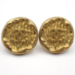 Chanel Vintage CC Round Button Clip-On Earrings Metal - image 12