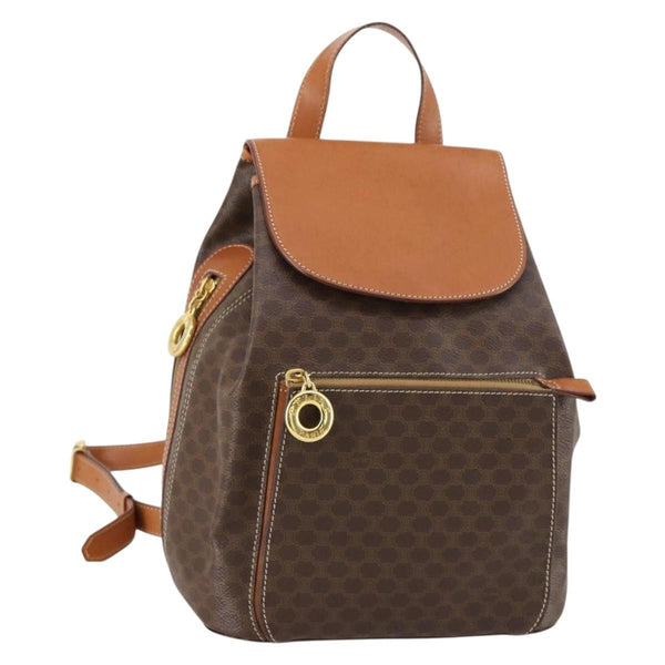 Celine Vintage Macadam Backpack Canvas and Leather - image 1