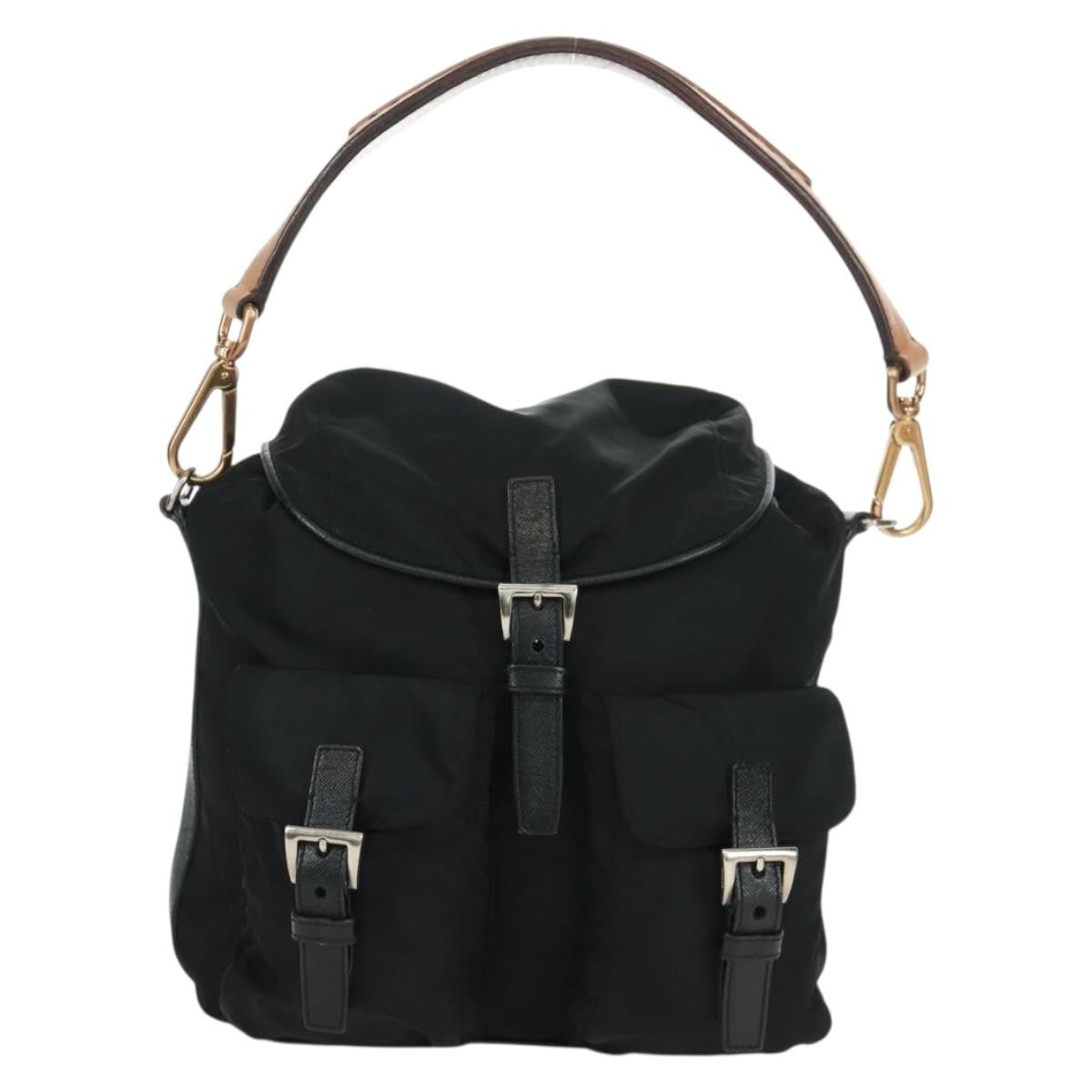 Prada Double Pocket Drawstring Shoulder Bag Tessuto - image 1