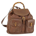 Gucci Vintage Bamboo Backpack Leather - image 16